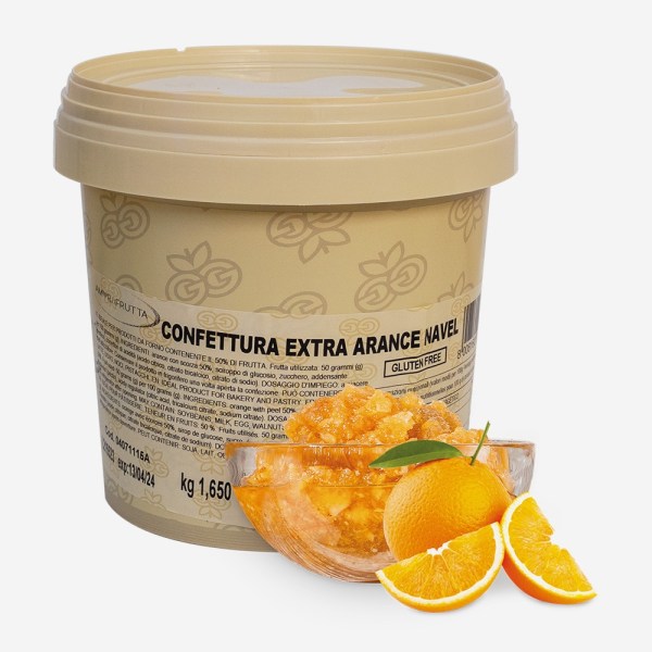 CONFETTURA ARANCE NAVEL EXTRA AMORD(50%FRUTTA)KG1,65 (04071115A)