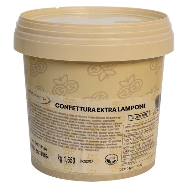 CONFETTURA LAMPONI EXTRA AMORD(50% DI FRUTTA)KG 1,65 (04064115A)