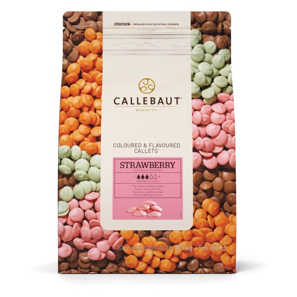 COPERTURA ALLA FRAGOLA IN CALLETS DA 2,5 KG