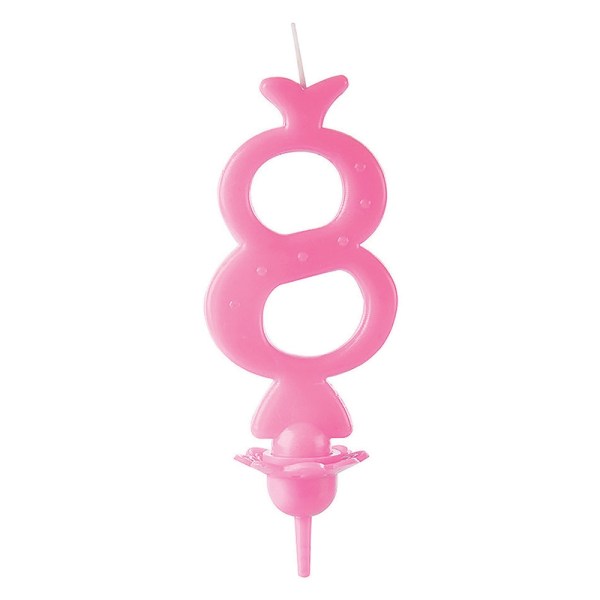 CANDELA N.8 ROSA CM 10 PZ 25