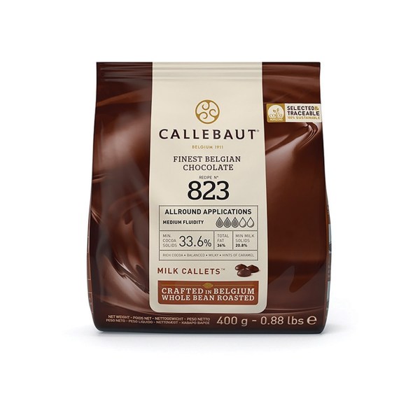 *CIOCCOLATO DA 400 GR AL LATTE 823 (823-E0-D94)