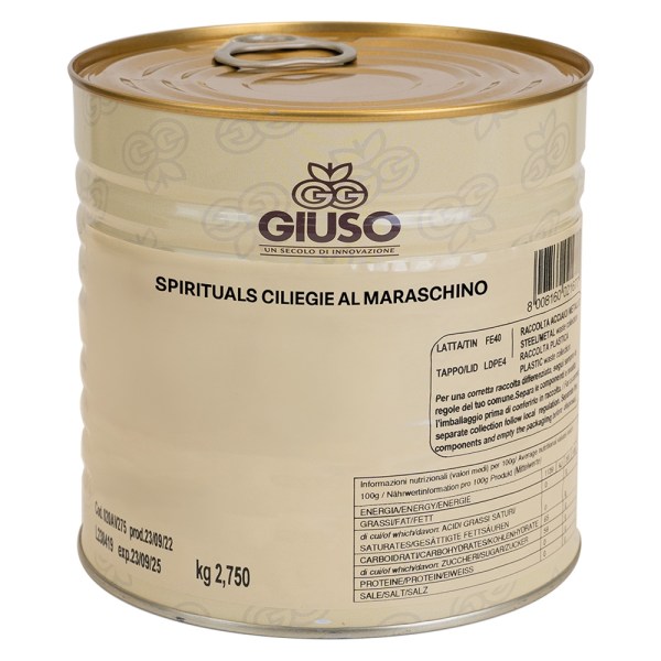 *CILIEGIE AL MARASCHINO SPIRITUALS KG 2,75 (02026275A)