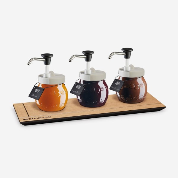 KIT UP HORECA PER JAM IN JAR (3 DISPENSER,3 TAG,1 VASS,1 MATITA)