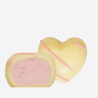 PRALINA CUORE DI CIOCCOLATO BIANCO ALLA FRAGOLA DA KG 1,68