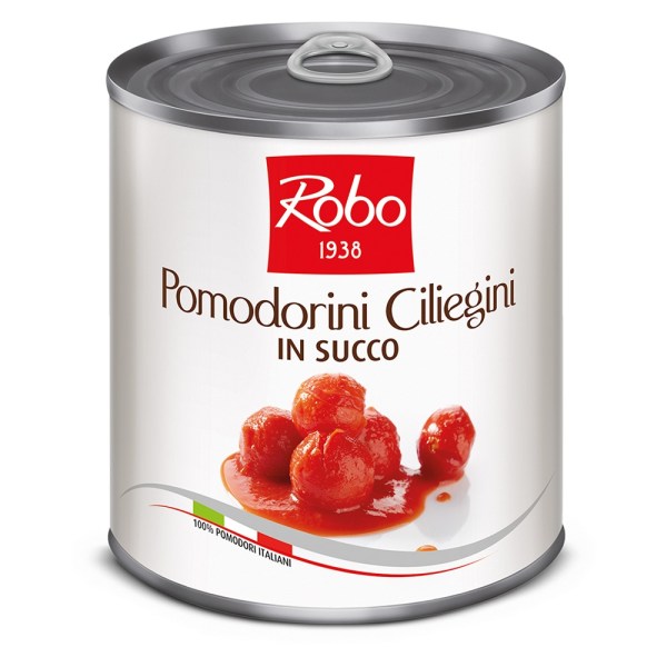POMODORINI CILIEGINI IN SUCCO PESO NETTO 800GR