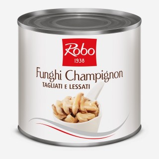 FUNGHI CHAMPIGNON TAGLIATI AL NATURALE PESO NETTO 2400GR