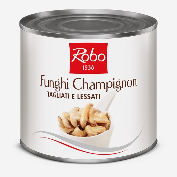 FUNGHI CHAMPIGNON TAGLIATI AL NATURALE PESO NETTO 2400GR
