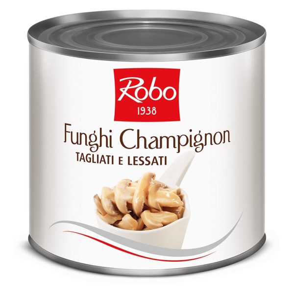FUNGHI CHAMPIGNON TAGLIATI AL NATURALE PESO NETTO 2400GR