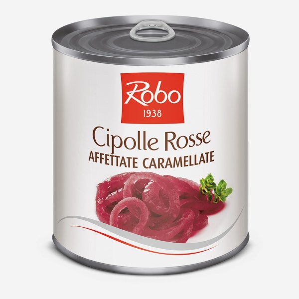 CIPOLLE ROSSE AFFETTATE CARAMELLATE PESO NETTO 800GR