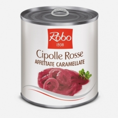 CIPOLLE ROSSE AFFETTATE CARAMELLATE PESO NETTO 800GR