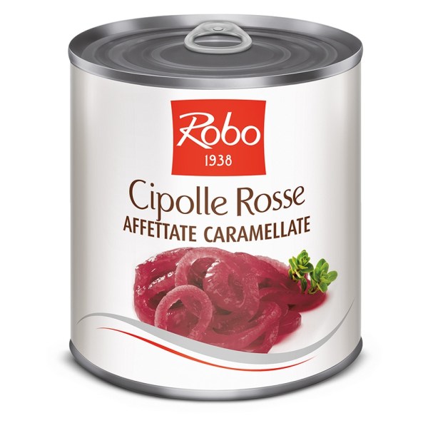 CIPOLLE ROSSE AFFETTATE CARAMELLATE PESO NETTO 800GR