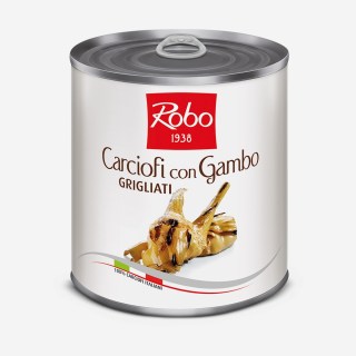 CARCIOFI CON GAMBO GRIGLIATI IN OLIO PESO NETTO 780GR