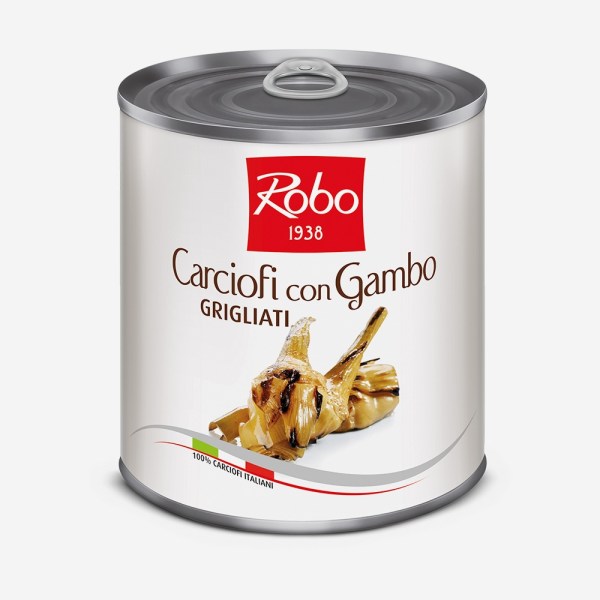 CARCIOFI CON GAMBO GRIGLIATI IN OLIO PESO NETTO 780GR