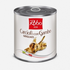 CARCIOFI CON GAMBO GRIGLIATI IN OLIO PESO NETTO 780GR