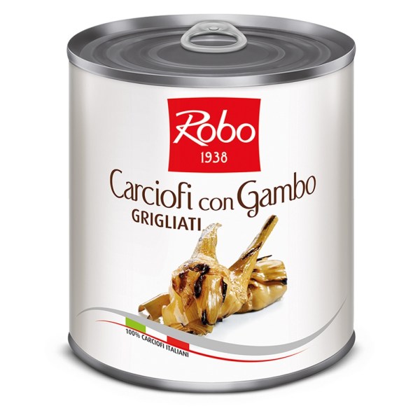 CARCIOFI CON GAMBO GRIGLIATI IN OLIO PESO NETTO 780GR