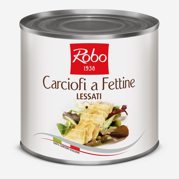 CARCIOFI A FETTINE AL NATURALE  100% ITALIA  PESO NETTO 2500GR