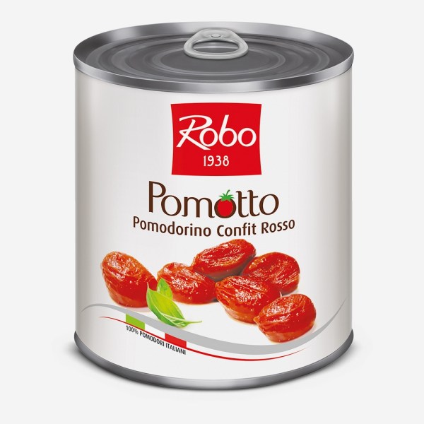 POMODORINO ROSSO CONFIT  POMOTTO  IN OLIO PESO NETTO 770GR