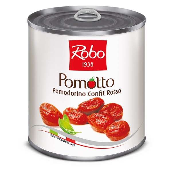 POMODORINO ROSSO CONFIT  POMOTTO  IN OLIO PESO NETTO 770GR