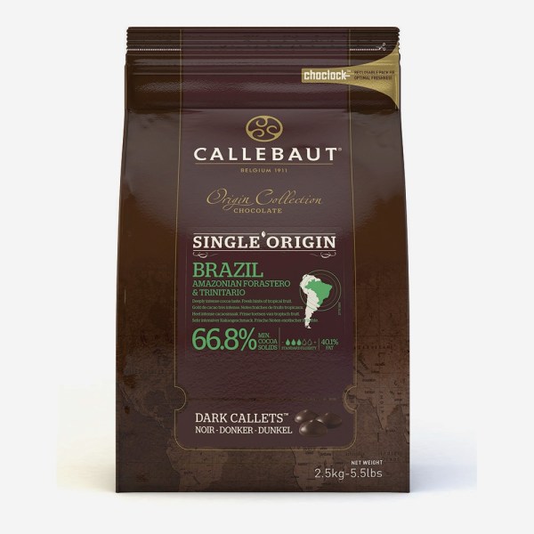 *COPERTURA CIOCCOLATO BRAZIL FONDENTE 66,8% PURE ORIGINE CALLETS