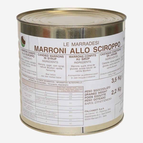Marroni Interi Grandi in Sciroppo 3,5 kg