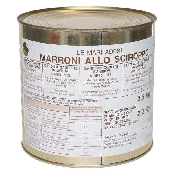 Marroni Interi Grandi in Sciroppo 3,5 kg