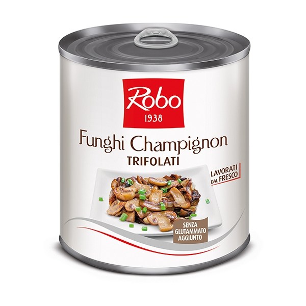 FUNGHI CHAMPIGNON TRIFOLATI  DAL FRESCO  IN OLIO PESO N.780GR