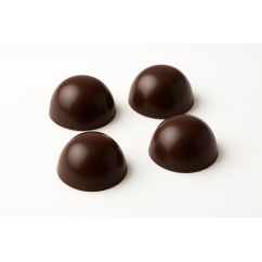 MEZZA SFERA DI CIOCCOLATO FONDENTE DIAM CM 6,5 DA 28 PZ