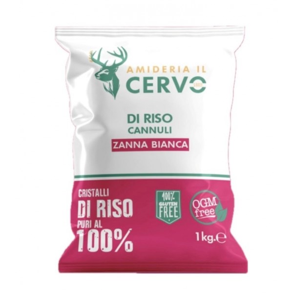 AMIDO DI RISO IN CANNULI  ZANNA BIANCA  DA KG 1