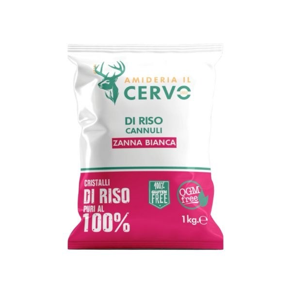 AMIDO DI RISO IN CANNULI  ZANNA BIANCA  DA KG 25