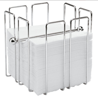 *PORTATOVAGLIOLI IN FILO CROMATO 19X19X19CM