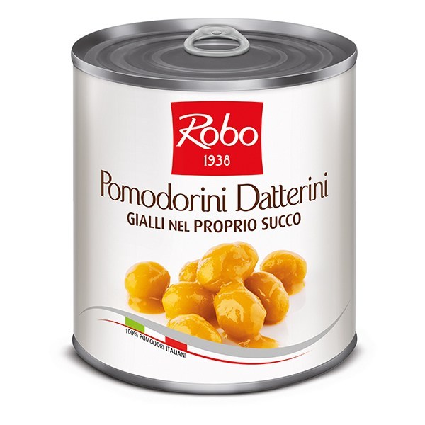 POMODORINI DATTERINI GIALLI IN SUCCO PESO NETTO 800GR