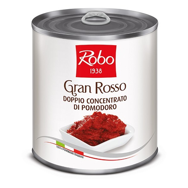 DOPPIO CONCENTRATO DI POMODORO  GRAN ROSSO  PESO NETTO 800GR