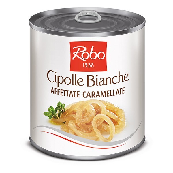 CIPOLLE BIANCHE AFFETTATE CARAMELLATE P.N. 800GR