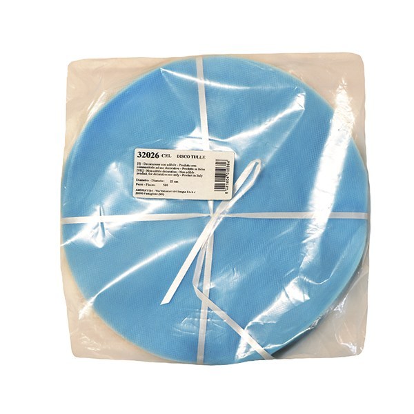 *TONDI TULLE CELESTE CM 25 PZ 500