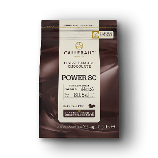 CIOCCOLATO FONDENTE POWER80 (80% CACAO) IN CALLETS DA 2,5KG