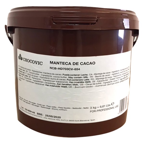 BURRO DI CACAO IN PASTIGLIE IN CONFEZIONE DA KG 3