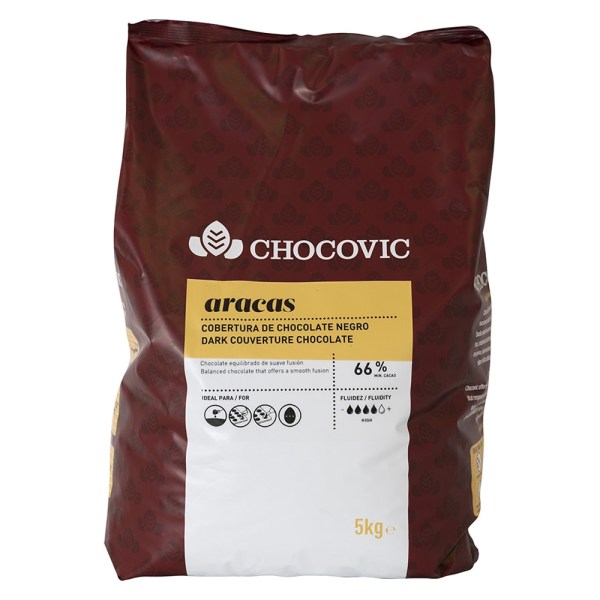 *CIOCCOLATO ARACAS FONDENTE FINE 66% IN PASTIGLIE DA KG 5