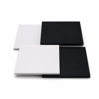 PIATTINI TRONCO MONOPORZ QUADRATI CM9x9 BIANCO/NERO KG 2