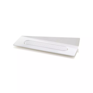 PIATTINI BIANCHI RETTANGOLARI CON MANICO 140X40MM PZ 100