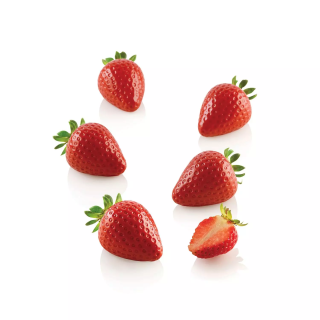 STAMPO FRUTTA REALISTICA  FRAGOLA 30  48X37X33 MM - 15 CAVITA'