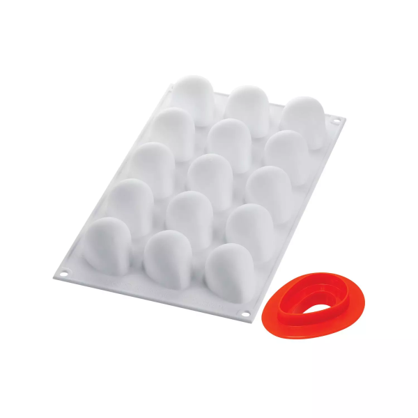STAMPO FRUTTA REALISTICA  FRAGOLA 30  48X37X33 MM - 15 CAVITA'