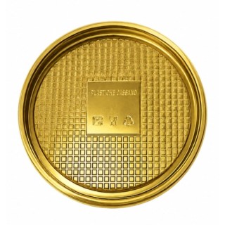 VASSOIO GLITTER ORO BRILLANTE D.10,5 CM 100 PZ