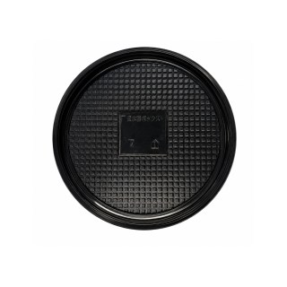 VASSOIO GLITTER TONDO CM 12 NERO PZ 100