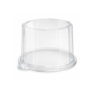 COPERCHI PIATTINI GLITTER TRASPARENTE D.12 H.8,5 CM 50 PZ