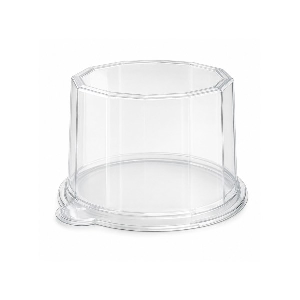 COPERCHI PIATTINI GLITTER TRASPARENTE D.12 H.8,5 CM 50 PZ