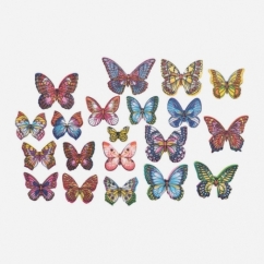 FARFALLE IN OSTIA FANTASIE ASSORTITE 3-5X3-7 CM PZ 260