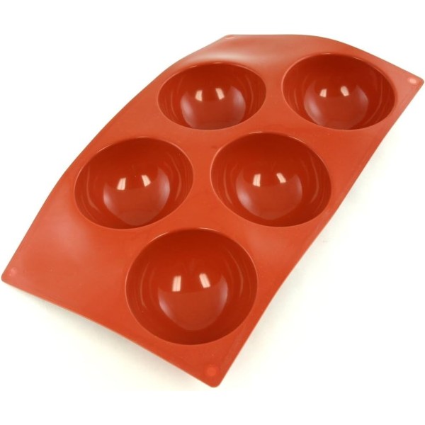 Stampo Semisfere Silicone 5 Forme 80 mm