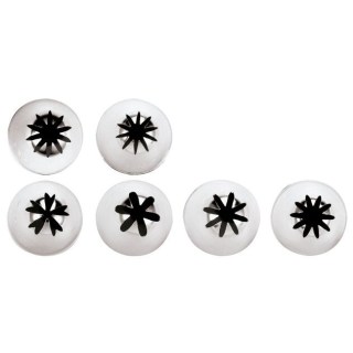 Set Bocchette Unipezzo Inox 25 mm 6 pz