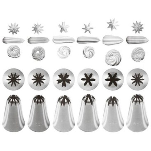 Set Bocchette Unipezzo Inox 25 mm 6 pz