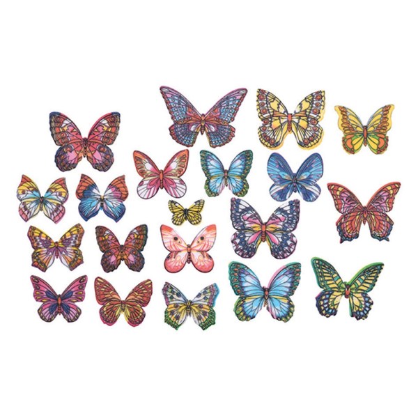 FARFALLE IN OSTIA FANTASIE ASSORTITE 3-5X3-7 CM PZ 260